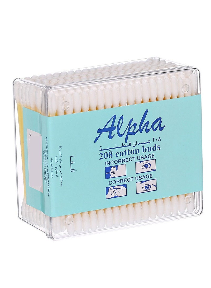 Alpha Cotton Buds 208 Pieces Pack